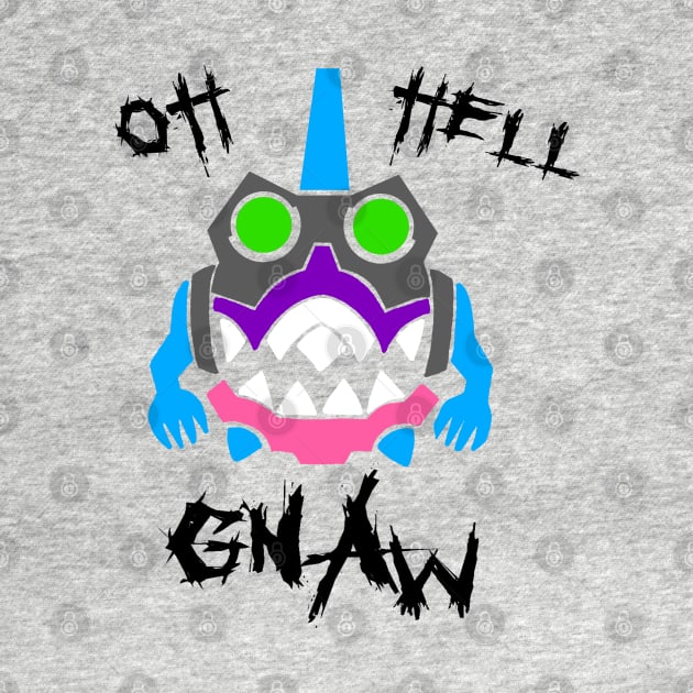 OH HELL GNAW Black by SlothworksStudios